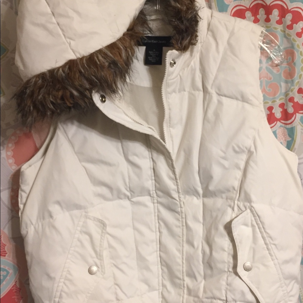 Down filled w/ hood Calvin Klein winter vest.